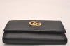 Authentic GUCCI Petite Mormont 6 Key Case Holder Leather 456118 Black 4422J