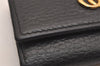 Authentic GUCCI Petite Mormont 6 Key Case Holder Leather 456118 Black 4422J