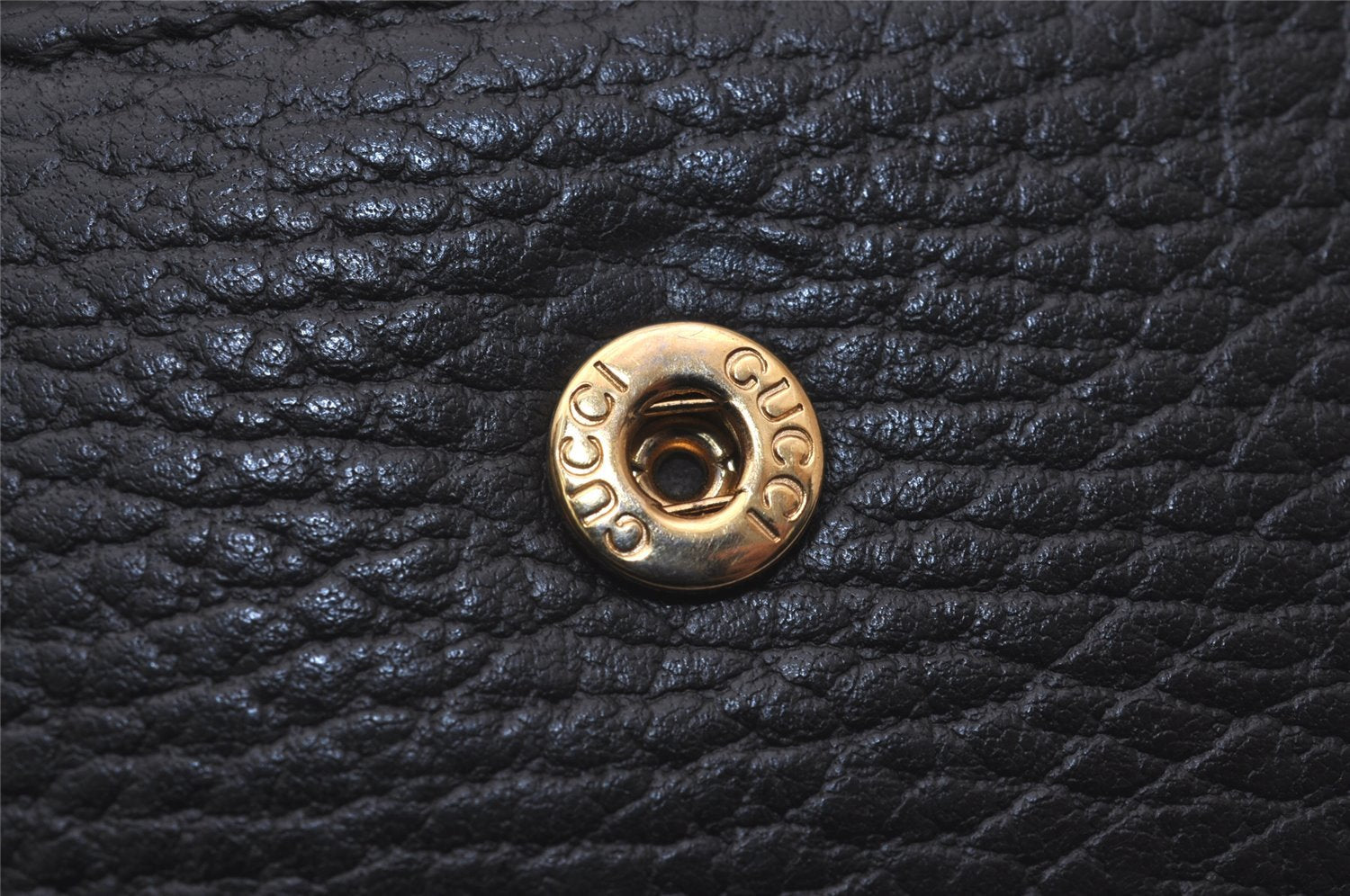 Authentic GUCCI Petite Mormont 6 Key Case Holder Leather 456118 Black 4422J