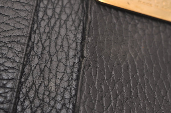 Authentic GUCCI Petite Mormont 6 Key Case Holder Leather 456118 Black 4422J