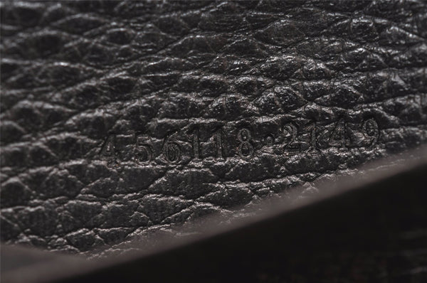 Authentic GUCCI Petite Mormont 6 Key Case Holder Leather 456118 Black 4422J