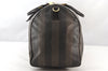 Authentic FENDI Pequin Pattern PVC Leather 2Way Travel Boston Bag Brown 4422K