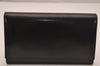 Authentic PRADA Vintage Leather Long Wallet Purse Black Box 4423J