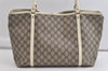 Authentic GUCCI Vintage Shoulder Tote Bag GG PVC Leather 197953 Brown 4423K