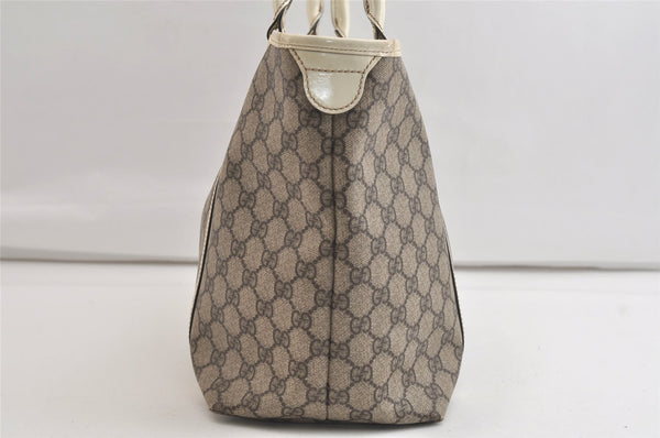 Authentic GUCCI Vintage Shoulder Tote Bag GG PVC Leather 197953 Brown 4423K
