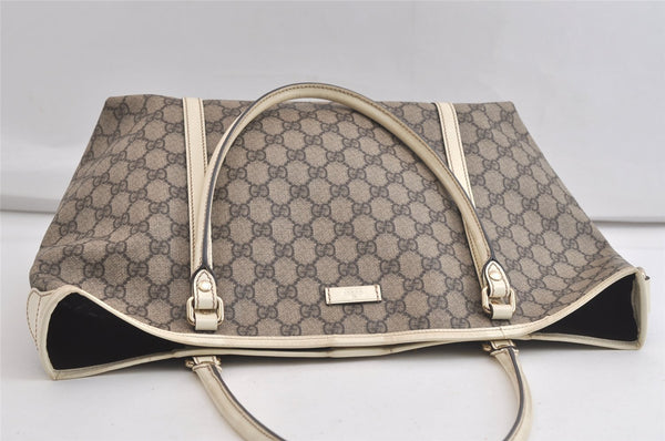 Authentic GUCCI Vintage Shoulder Tote Bag GG PVC Leather 197953 Brown 4423K