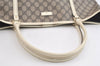 Authentic GUCCI Vintage Shoulder Tote Bag GG PVC Leather 197953 Brown 4423K