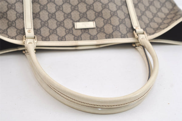 Authentic GUCCI Vintage Shoulder Tote Bag GG PVC Leather 197953 Brown 4423K