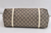 Authentic GUCCI Vintage Shoulder Tote Bag GG PVC Leather 197953 Brown 4423K
