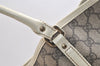 Authentic GUCCI Vintage Shoulder Tote Bag GG PVC Leather 197953 Brown 4423K