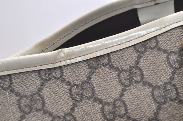 Authentic GUCCI Vintage Shoulder Tote Bag GG PVC Leather 197953 Brown 4423K
