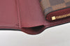 Authentic Louis Vuitton Damier Portefeuille Juliet Wallet N60381 Bordeaux 4424H