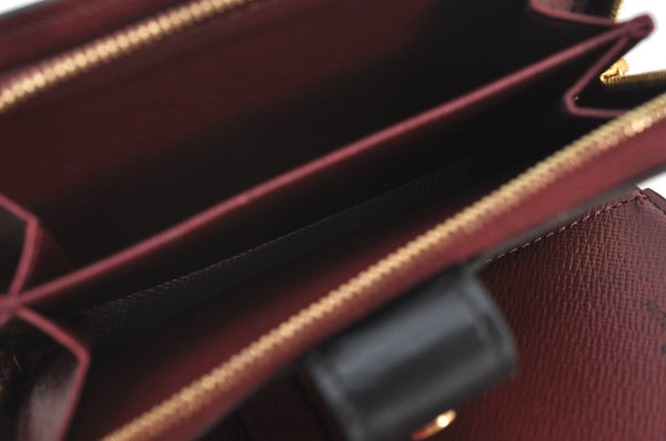 Authentic Louis Vuitton Damier Portefeuille Juliet Wallet N60381 Bordeaux 4424H