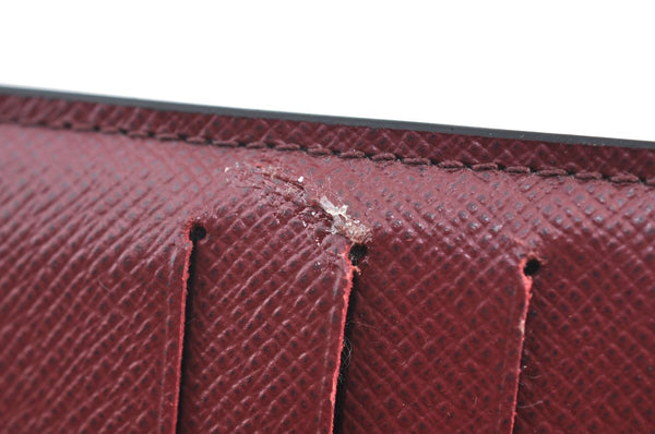 Authentic Louis Vuitton Damier Portefeuille Juliet Wallet N60381 Bordeaux 4424H