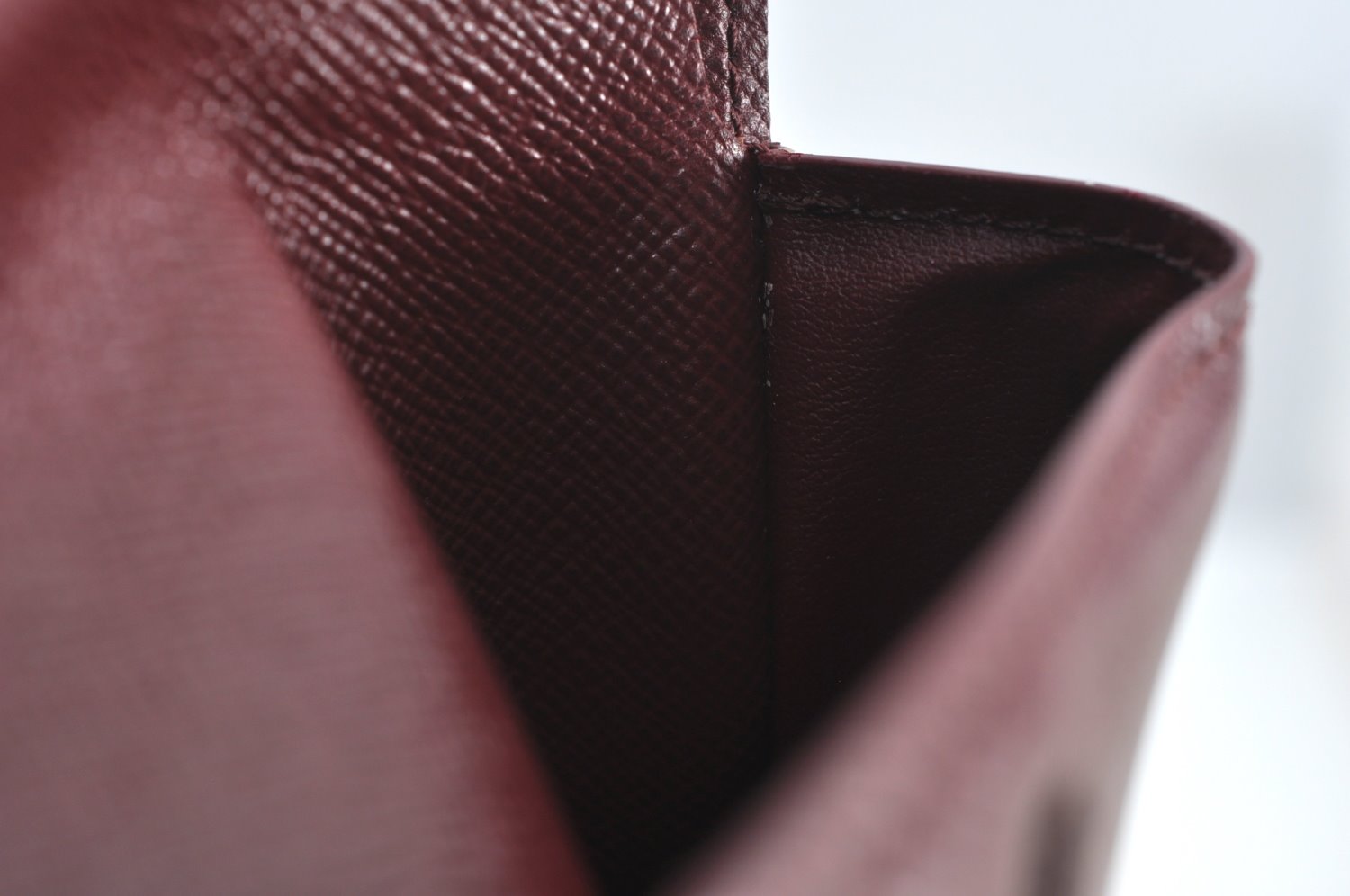 Authentic Louis Vuitton Damier Portefeuille Juliet Wallet N60381 Bordeaux 4424H