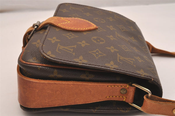 Authentic Louis Vuitton Monogram Cartouchiere MM Shoulder Bag Old Model 4424J