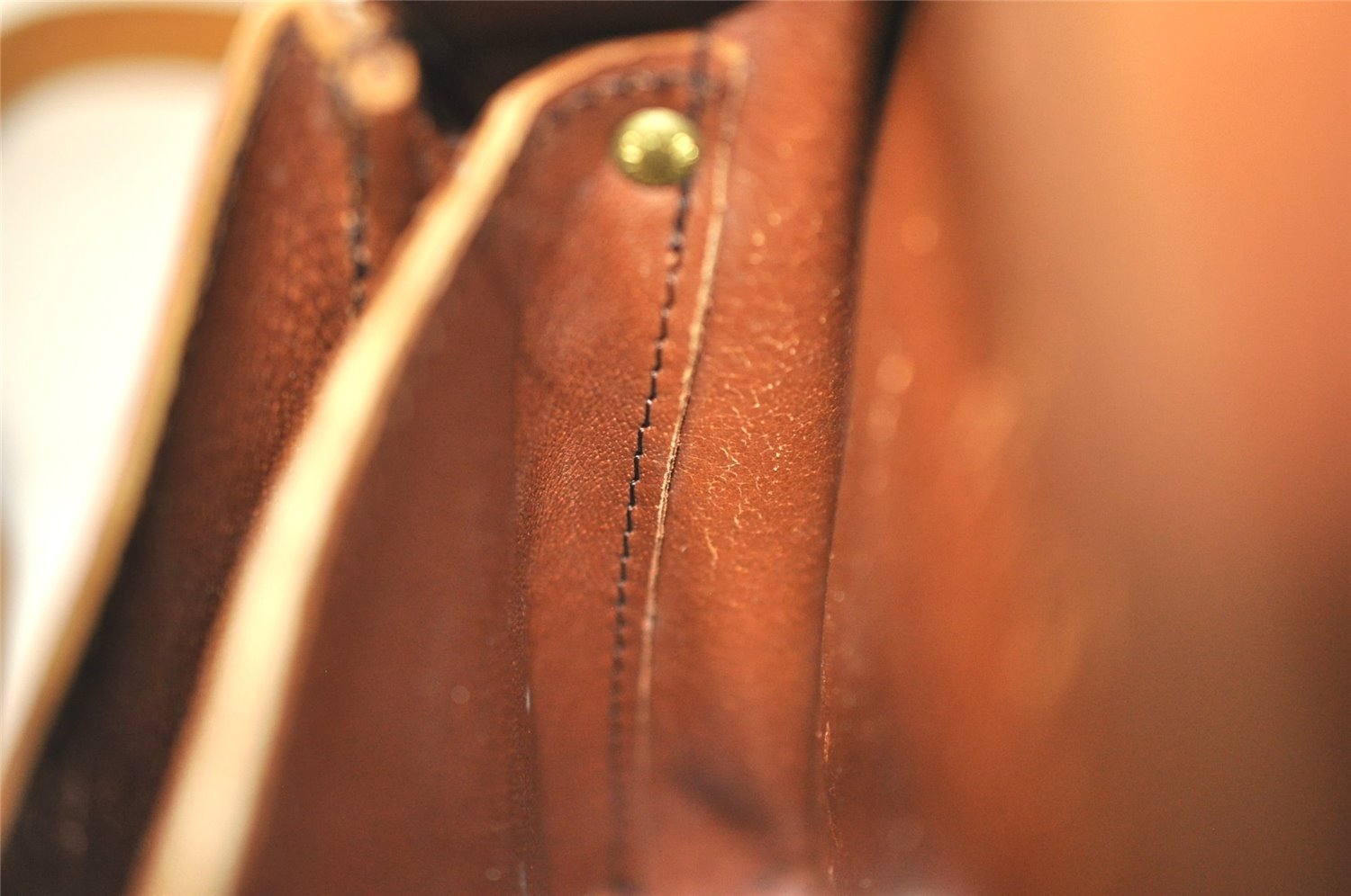 Authentic Louis Vuitton Monogram Cartouchiere MM Shoulder Bag Old Model 4424J