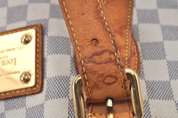 Authentic Louis Vuitton Damier Azur Hampstead MM N51206 Shoulder Tote Bag 4424K