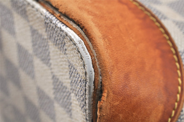 Authentic Louis Vuitton Damier Azur Hampstead MM N51206 Shoulder Tote Bag 4424K