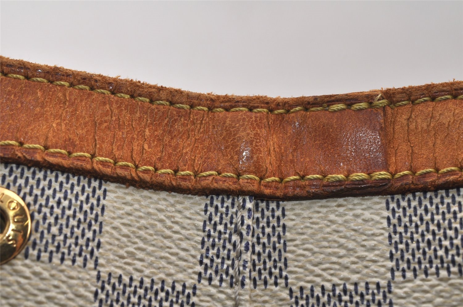 Authentic Louis Vuitton Damier Azur Hampstead MM N51206 Shoulder Tote Bag 4424K