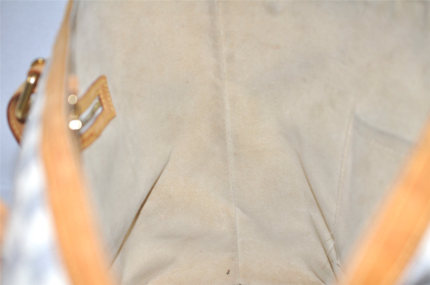 Authentic Louis Vuitton Damier Azur Hampstead MM N51206 Shoulder Tote Bag 4424K