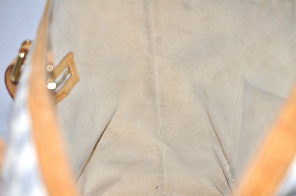 Authentic Louis Vuitton Damier Azur Hampstead MM N51206 Shoulder Tote Bag 4424K