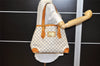 Authentic Louis Vuitton Damier Azur Hampstead MM N51206 Shoulder Tote Bag 4424K