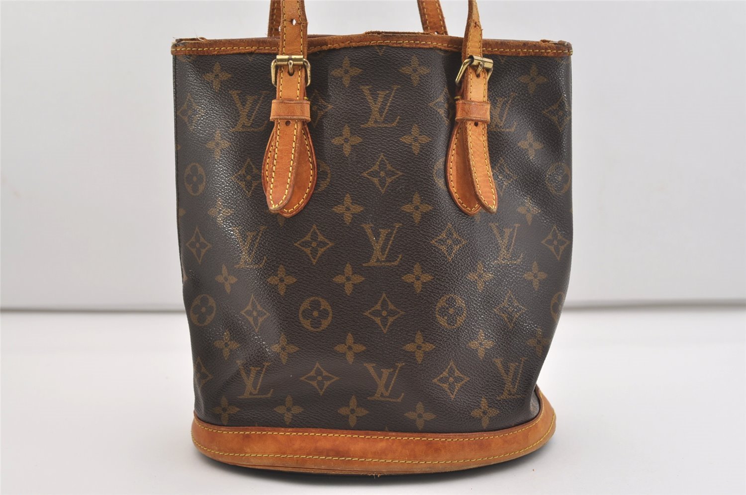 Authentic Louis Vuitton Monogram Bucket PM Shoulder Tote Bag M42238 LV 4426J
