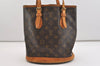 Authentic Louis Vuitton Monogram Bucket PM Shoulder Tote Bag M42238 LV 4426J