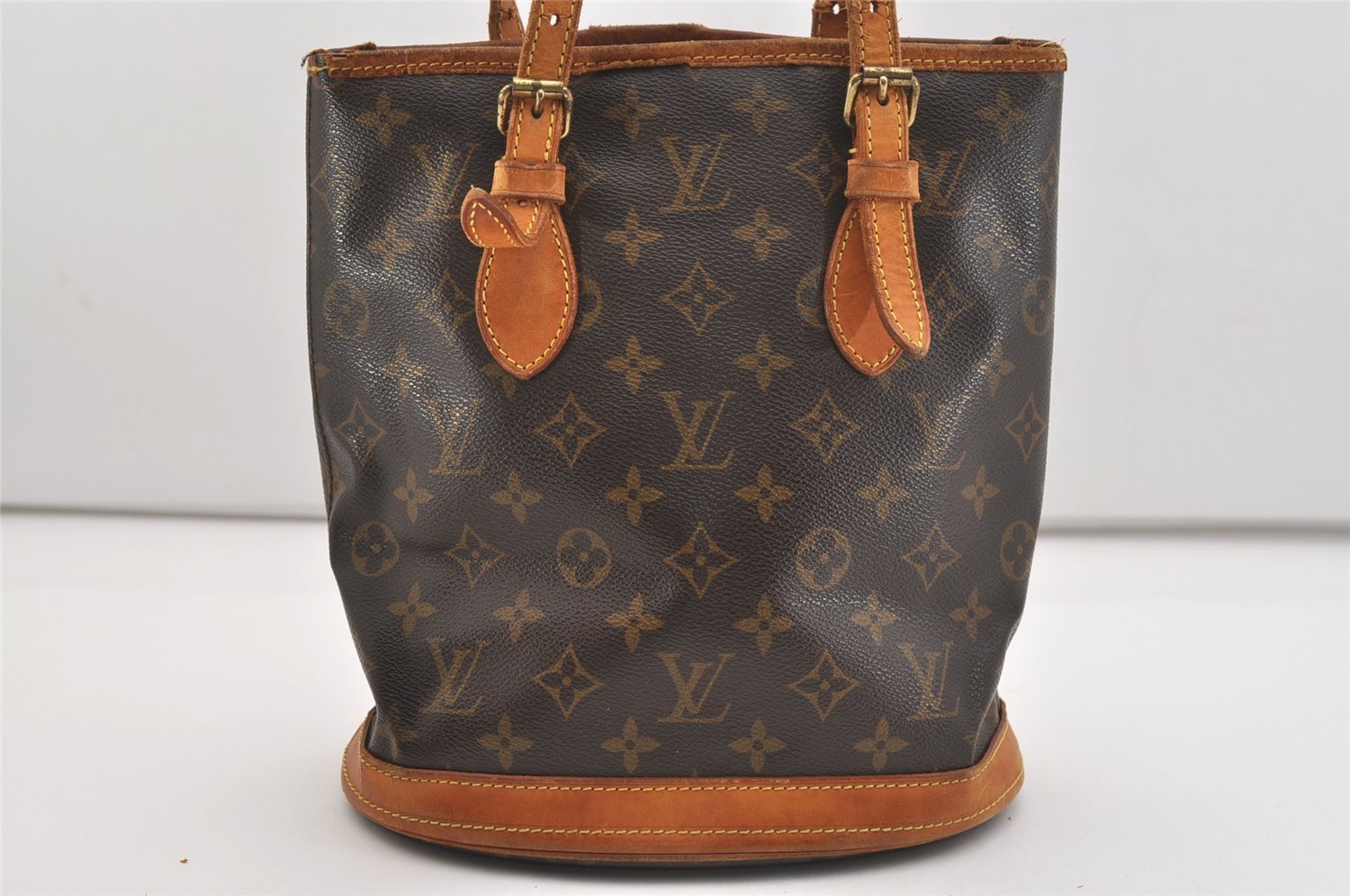 Authentic Louis Vuitton Monogram Bucket PM Shoulder Tote Bag M42238 LV 4426J