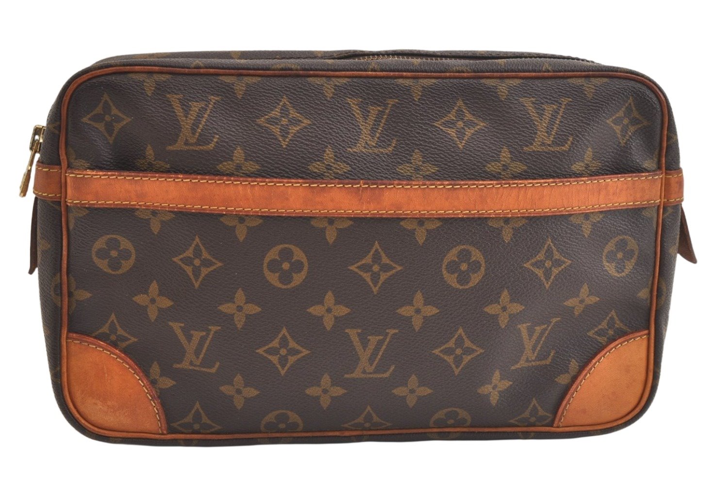 Authentic Louis Vuitton Monogram Compiegne 28 Clutch Hand Bag M51845 LV 4426K