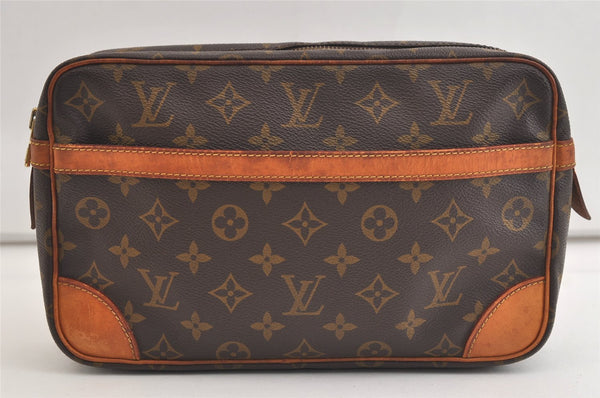 Authentic Louis Vuitton Monogram Compiegne 28 Clutch Hand Bag M51845 LV 4426K