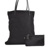 Authentic FENDI Vintage Zucca Shoulder Tote Bag Nylon Leather Black Junk 4427K