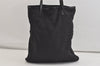 Authentic FENDI Vintage Zucca Shoulder Tote Bag Nylon Leather Black Junk 4427K