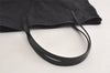 Authentic FENDI Vintage Zucca Shoulder Tote Bag Nylon Leather Black Junk 4427K