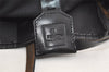 Authentic FENDI Vintage Zucca Shoulder Tote Bag Nylon Leather Black Junk 4427K