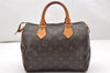 Authentic Louis Vuitton Monogram Speedy 25 Boston Hand Bag M41528 LV 4428K