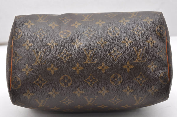 Authentic Louis Vuitton Monogram Speedy 25 Boston Hand Bag M41528 LV 4428K