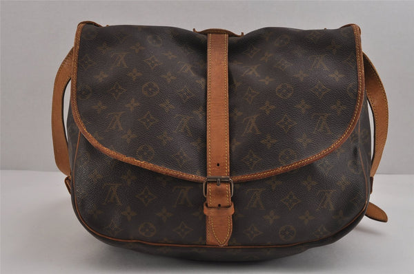 Authentic Louis Vuitton Monogram Saumur 35 Shoulder Cross Bag M42254 LV 4430J