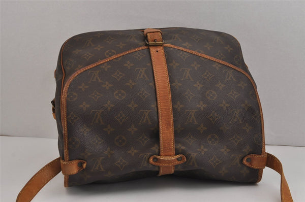 Authentic Louis Vuitton Monogram Saumur 35 Shoulder Cross Bag M42254 LV 4430J