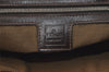 Authentic FENDI Vintage Zucca Hand Tote Bag Purse Canvas Leather Brown 4430K