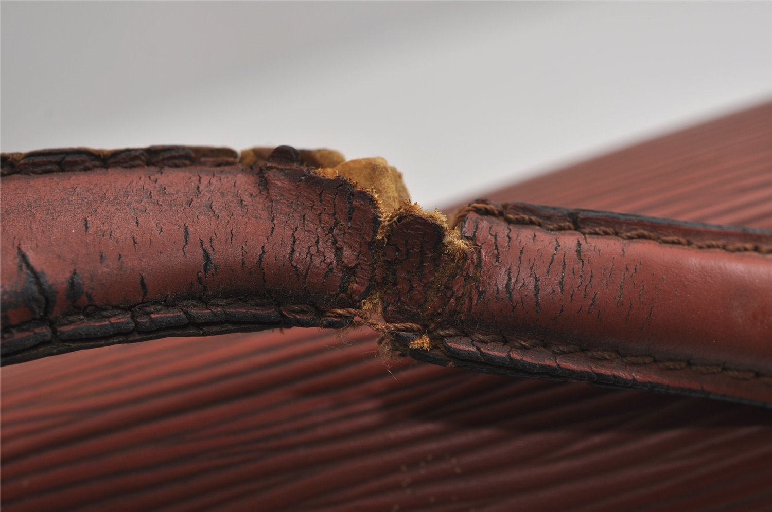 Authentic Louis Vuitton Epi Monceau 2Way Hand Bag Brown M52123 LV Junk 4431J