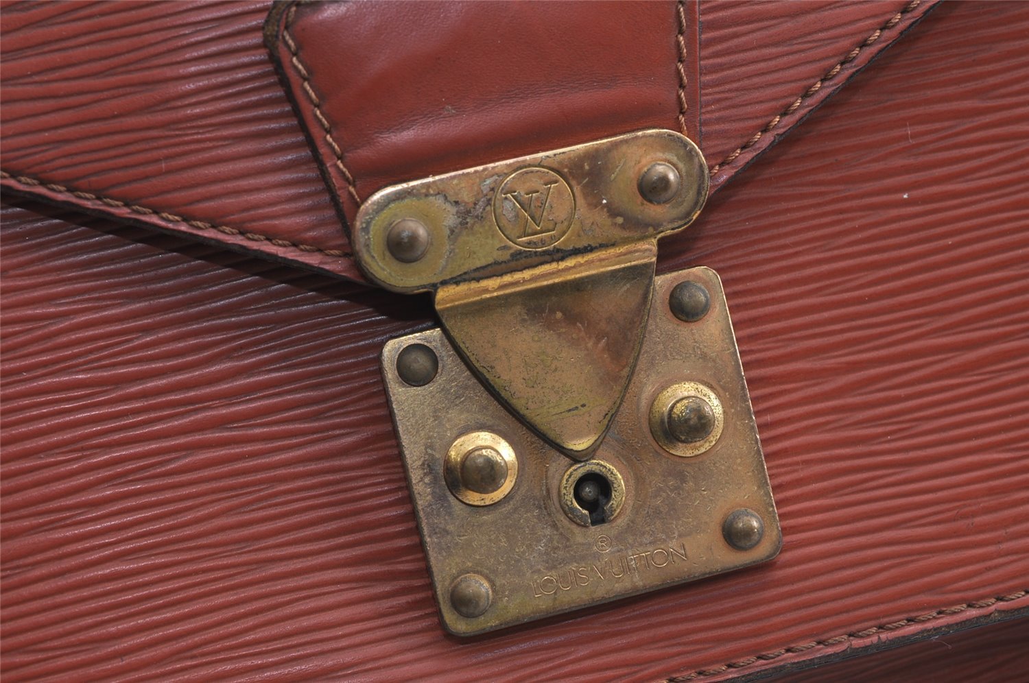 Authentic Louis Vuitton Epi Monceau 2Way Hand Bag Brown M52123 LV Junk 4431J