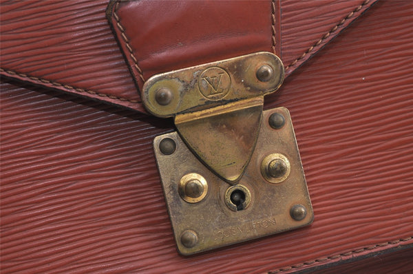 Authentic Louis Vuitton Epi Monceau 2Way Hand Bag Brown M52123 LV Junk 4431J