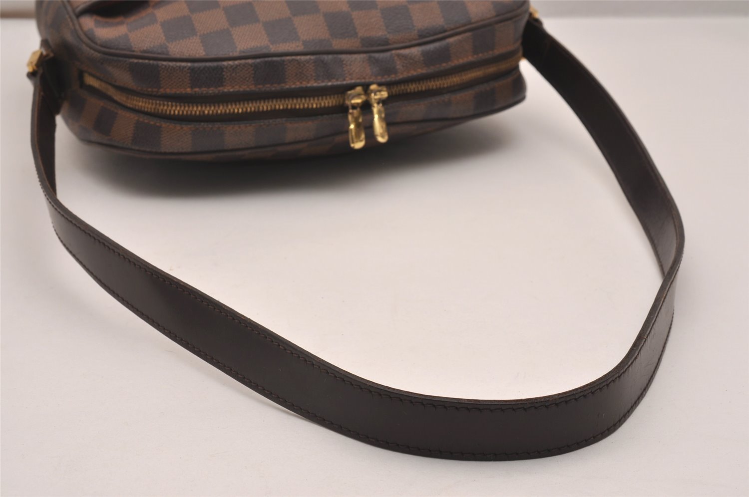 Authentic Louis Vuitton Damier Ipanema GM Shoulder Cross Bag N51292 LV 4433J