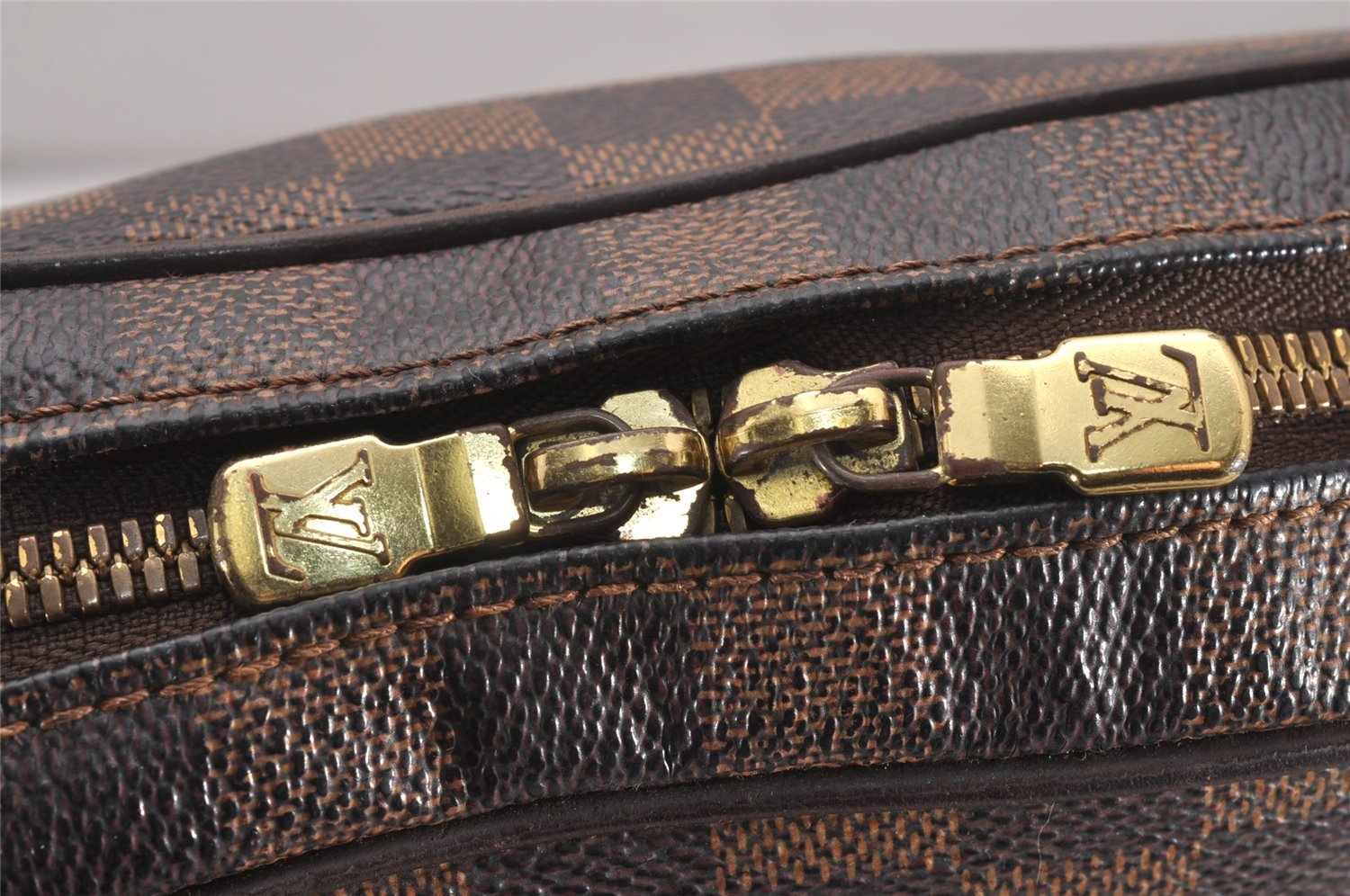 Authentic Louis Vuitton Damier Ipanema GM Shoulder Cross Bag N51292 LV 4433J