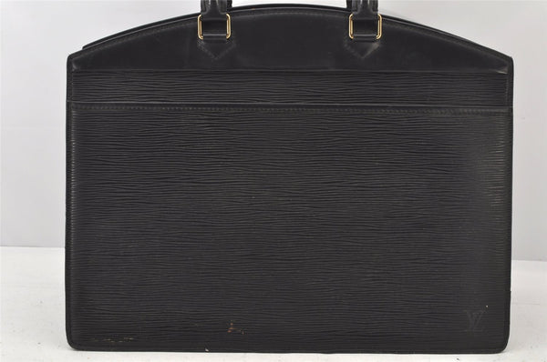 Authentic Louis Vuitton Epi Riviera Hand Bag Black M48182 LV Junk 4433K