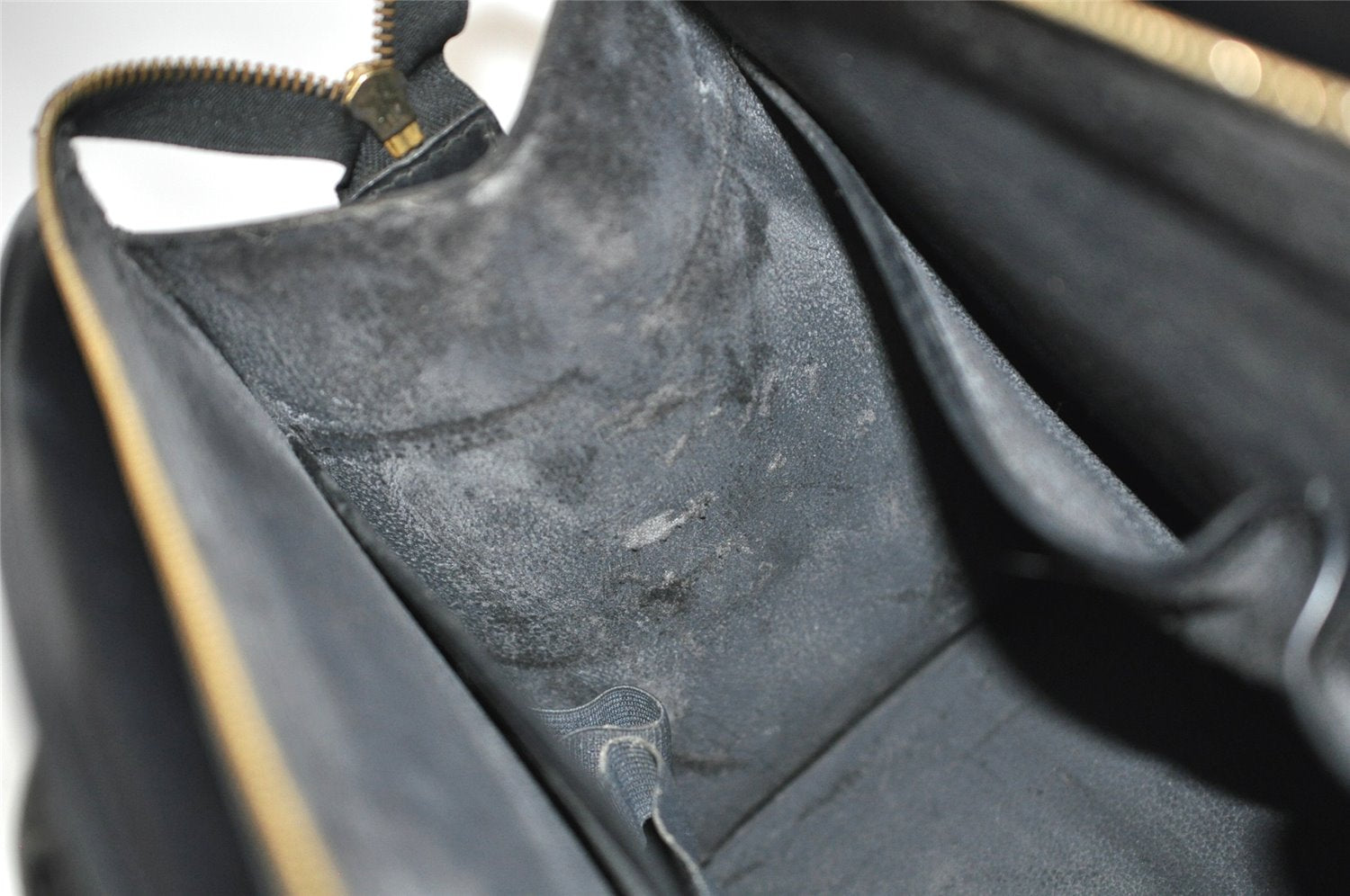 Authentic Louis Vuitton Epi Riviera Hand Bag Black M48182 LV Junk 4433K