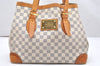 Authentic Louis Vuitton Damier Azur Hampstead MM N51206 Shoulder Tote Bag 4434K