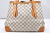 Authentic Louis Vuitton Damier Azur Hampstead MM N51206 Shoulder Tote Bag 4434K